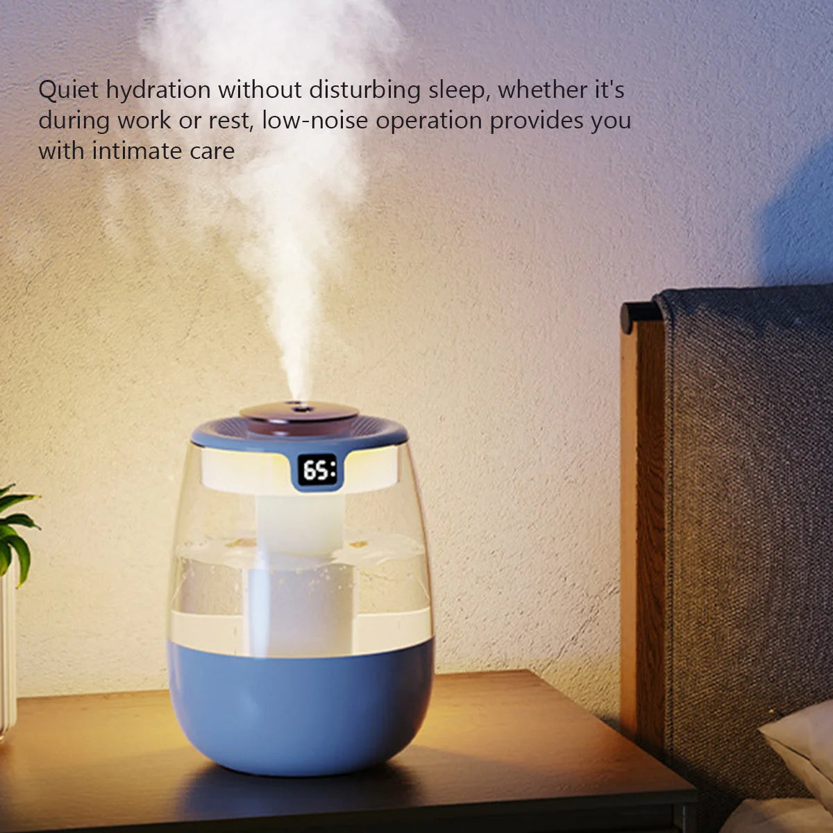 Air Humidifier 2200ML Aroma Humidifier Double Spray Port Essential Oil Diffuser USB Water Humidifier with Light for Home Office