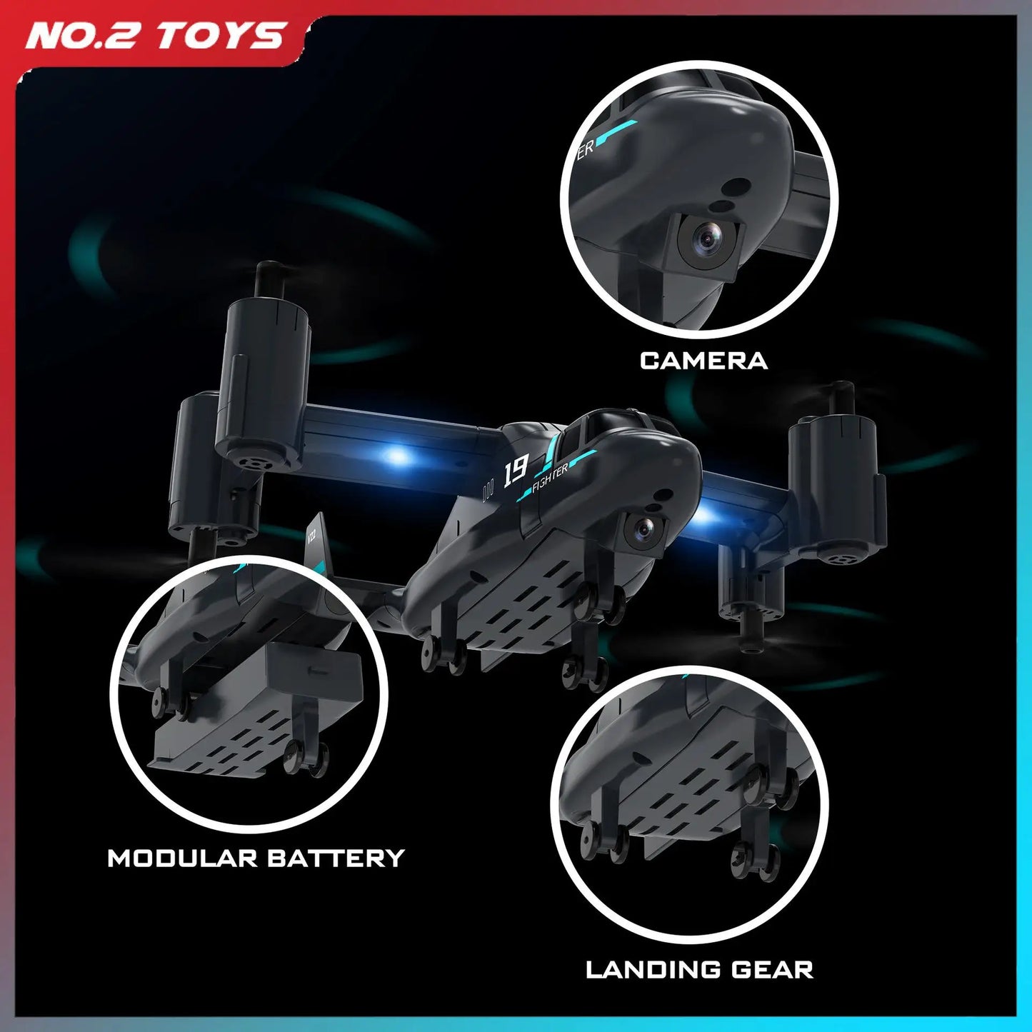 480P Remote Control Helicopter Drone Fighter Uav Land Air Mode Aircraft Brushless Motor Rc Aircraft for Children Kids Plane Toys